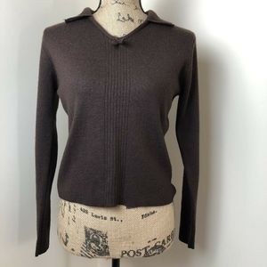 Wool Blend Cropped Pullover Sweater Sz M